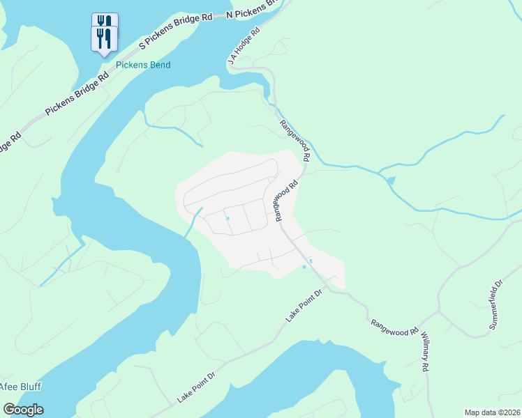 map of restaurants, bars, coffee shops, grocery stores, and more near 6985 Wildlife Circle in Piney Flats