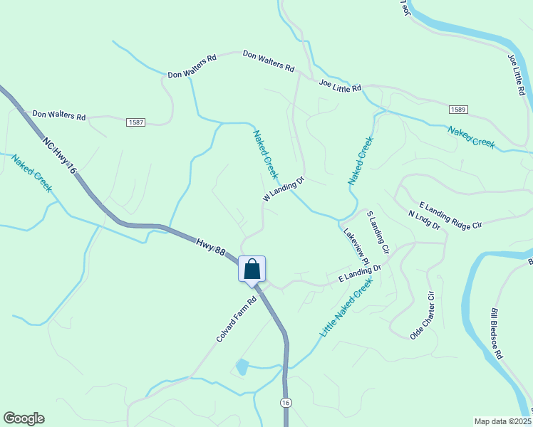 map of restaurants, bars, coffee shops, grocery stores, and more near 404 West Landing Drive in Jefferson