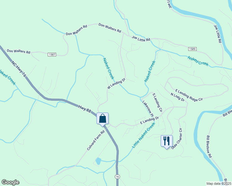 map of restaurants, bars, coffee shops, grocery stores, and more near 164 Brookshire Circle in Jefferson