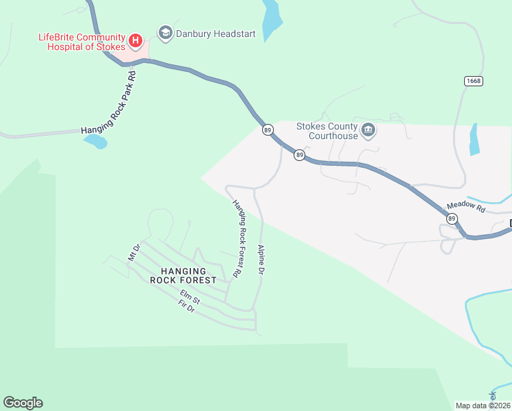 map of restaurants, bars, coffee shops, grocery stores, and more near 325 Hanging Rock Forest Road in Danbury