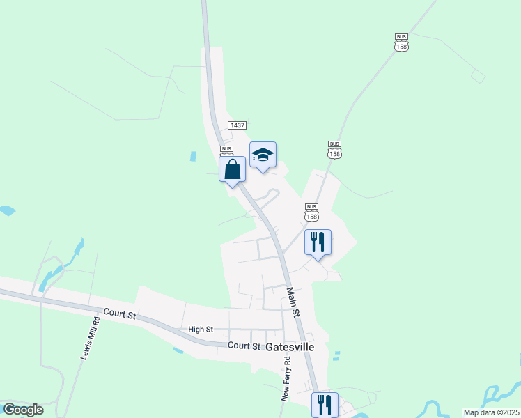 map of restaurants, bars, coffee shops, grocery stores, and more near 700 Main Street in Gatesville