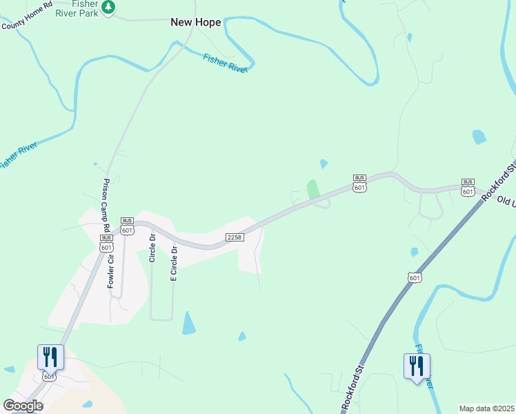 map of restaurants, bars, coffee shops, grocery stores, and more near 3762 U.S. 601 Business in Mount Airy