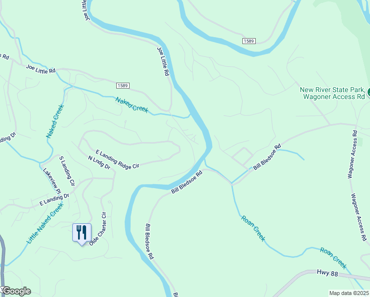 map of restaurants, bars, coffee shops, grocery stores, and more near 718 East Landing Ridge Circle in Jefferson