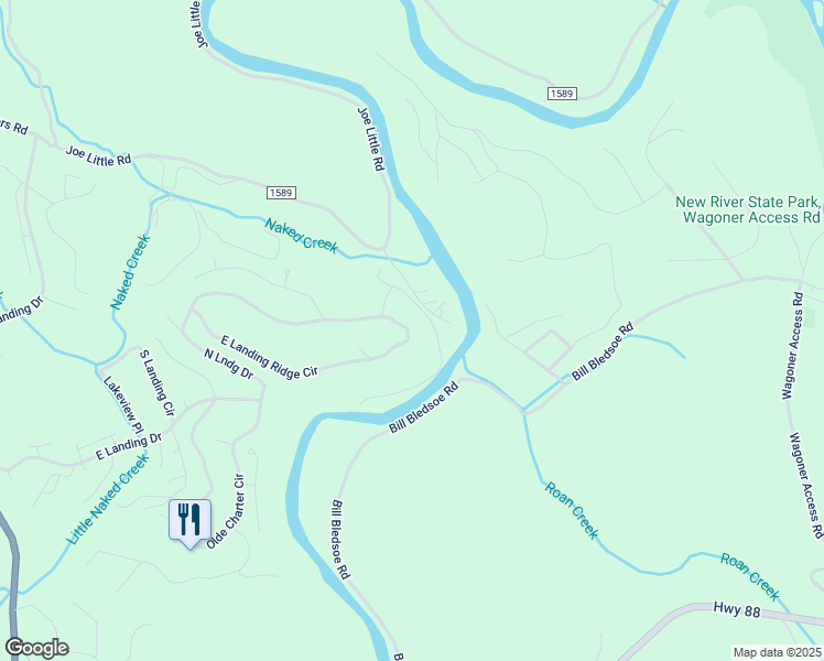 map of restaurants, bars, coffee shops, grocery stores, and more near 718 East Landing Ridge Circle in Jefferson