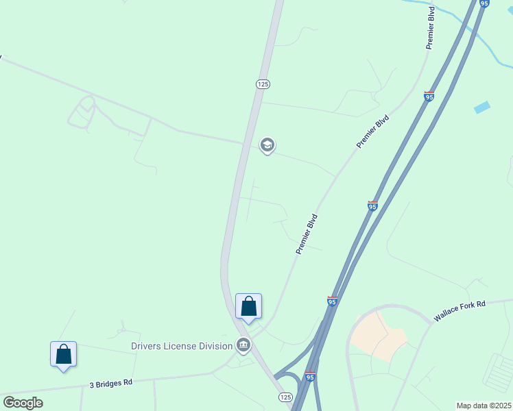 map of restaurants, bars, coffee shops, grocery stores, and more near 106 Natures Trail Drive in Roanoke Rapids