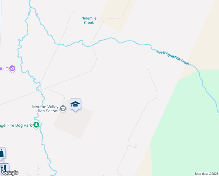 map of restaurants, bars, coffee shops, grocery stores, and more near Camino Del Rey in Angel Fire