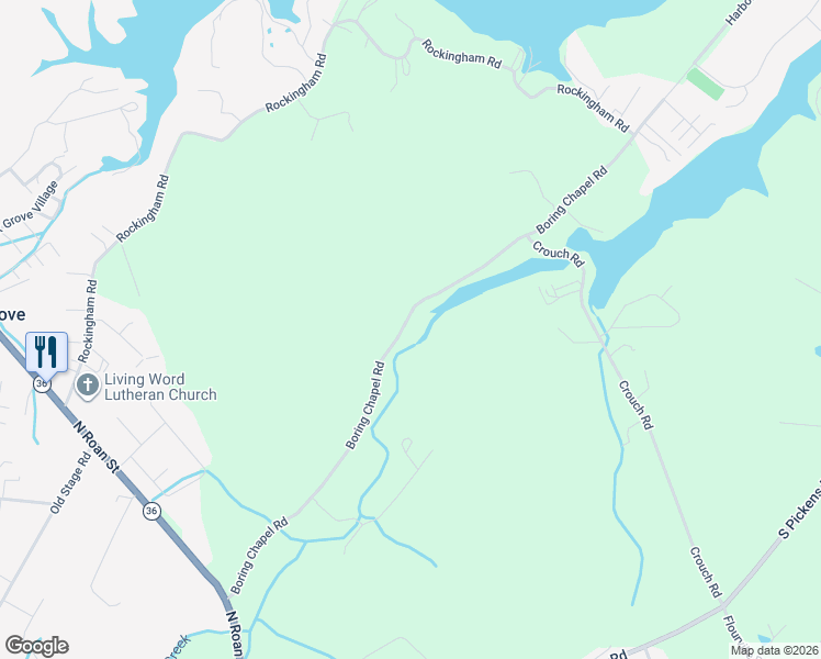 map of restaurants, bars, coffee shops, grocery stores, and more near 306 Boring Chapel Road in Gray