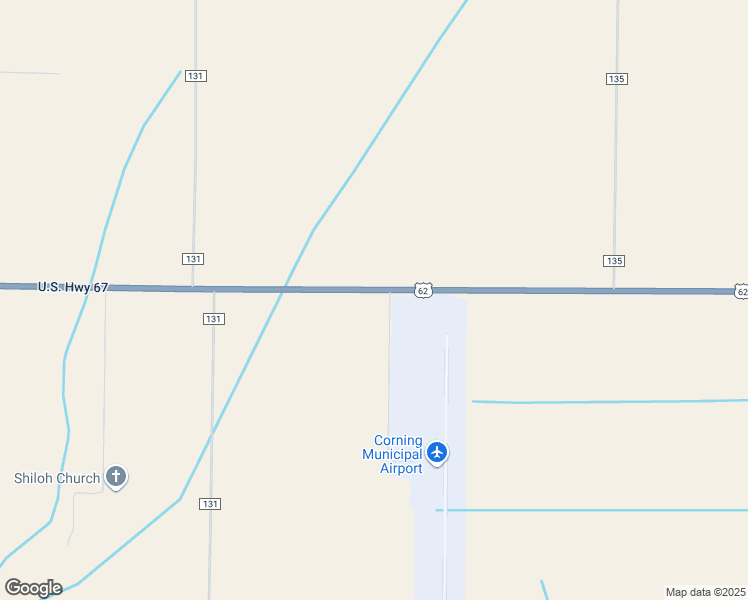 map of restaurants, bars, coffee shops, grocery stores, and more near 2974 U.S. 67 in Corning