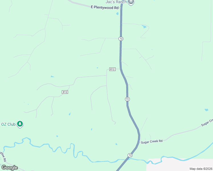 map of restaurants, bars, coffee shops, grocery stores, and more near 9845 River Oaks Drive in Bentonville