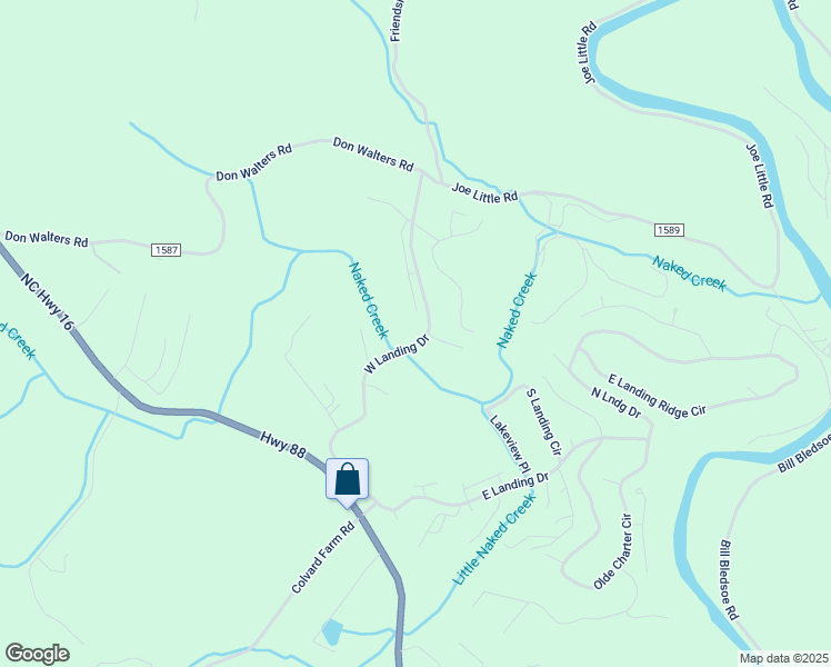 map of restaurants, bars, coffee shops, grocery stores, and more near 625 West Landing Drive in Jefferson