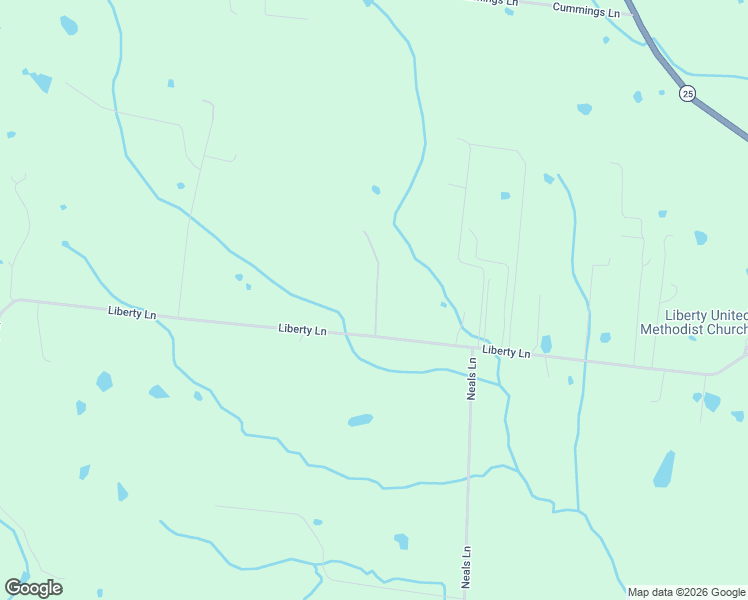 map of restaurants, bars, coffee shops, grocery stores, and more near 1412 Liberty Lane in Gallatin