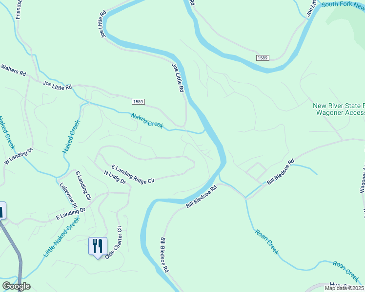 map of restaurants, bars, coffee shops, grocery stores, and more near 161 Riverside Park Trail in Jefferson
