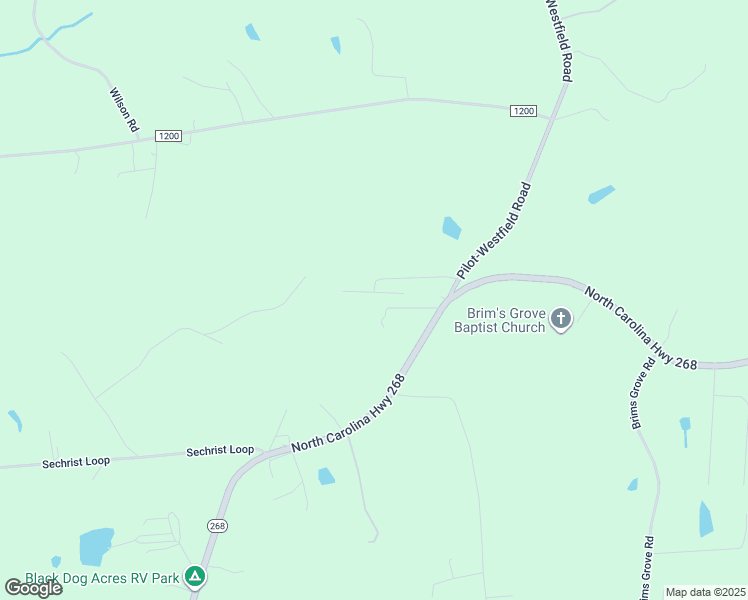map of restaurants, bars, coffee shops, grocery stores, and more near 1035 Whispering Lane in Pilot Mountain