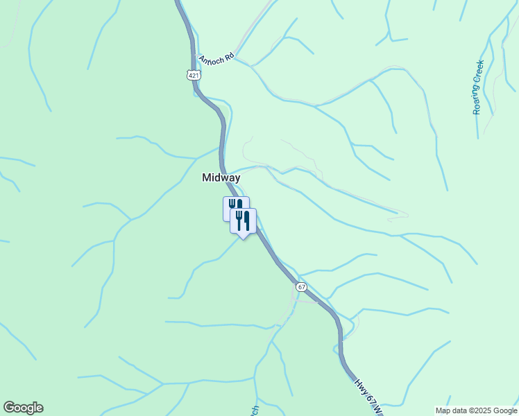 map of restaurants, bars, coffee shops, grocery stores, and more near 138 Culberson Lane in Mountain City