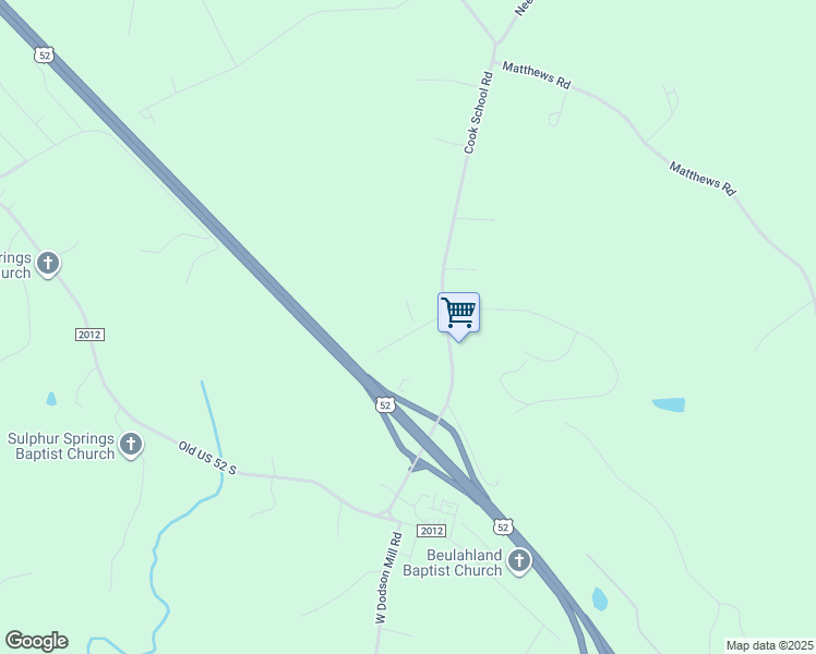 map of restaurants, bars, coffee shops, grocery stores, and more near 142 Key Street in Pilot Mountain