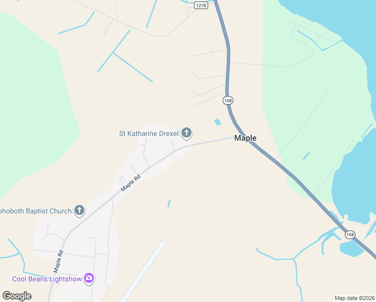 map of restaurants, bars, coffee shops, grocery stores, and more near 157 Maple Rd in Currituck