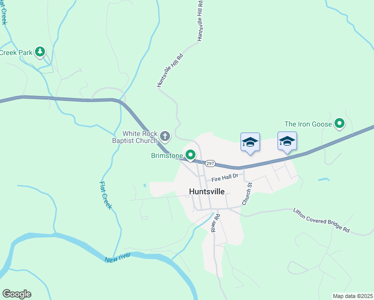 map of restaurants, bars, coffee shops, grocery stores, and more near 2845 Baker Highway in Huntsville