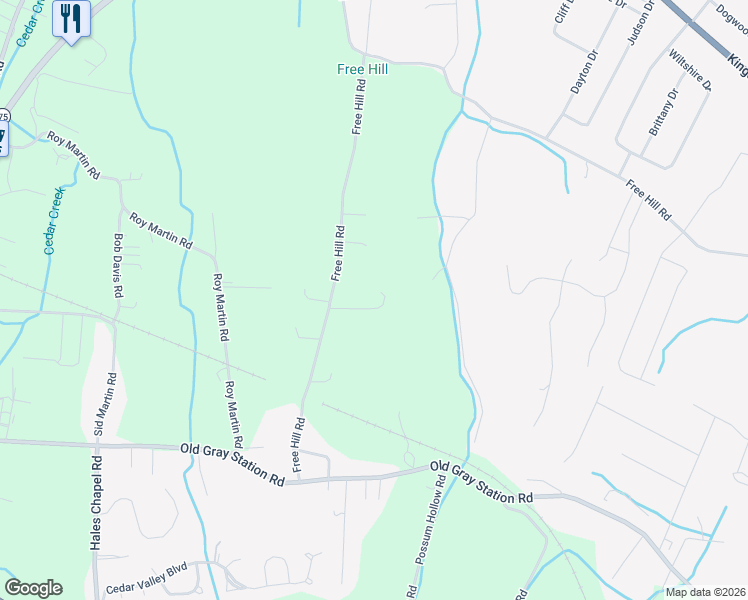 map of restaurants, bars, coffee shops, grocery stores, and more near 137 Austin Ridge Court in Johnson City