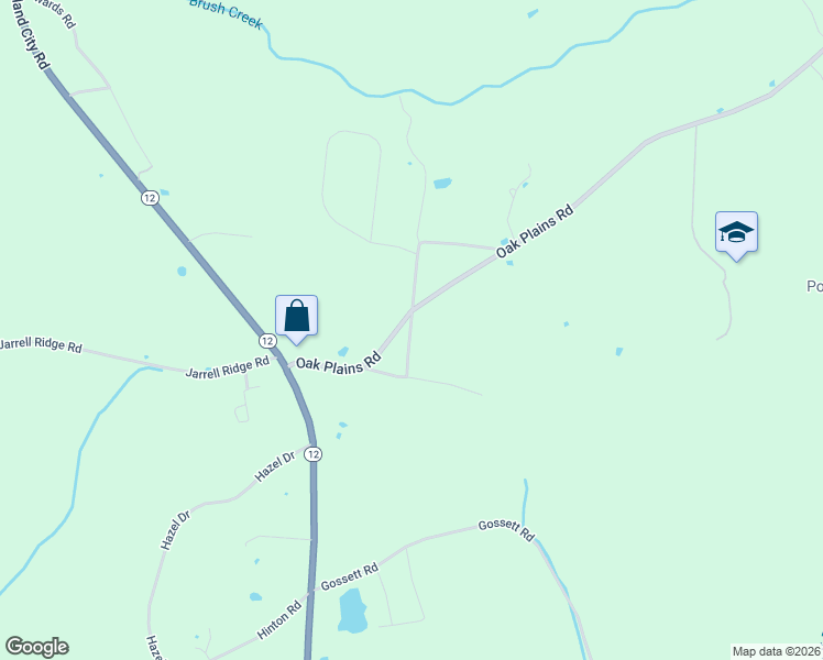 map of restaurants, bars, coffee shops, grocery stores, and more near 2199 Old Oak Plains Rd in Ashland City