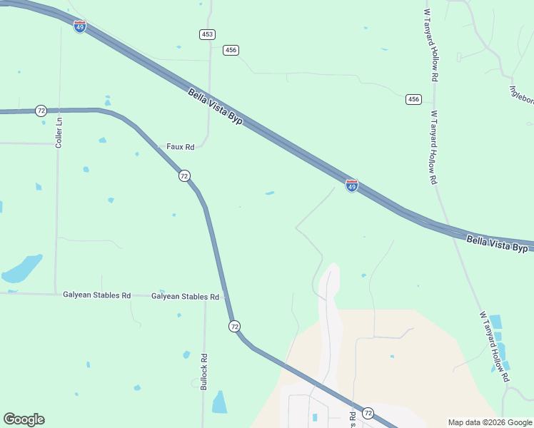map of restaurants, bars, coffee shops, grocery stores, and more near 12816 Faux Road in Bentonville