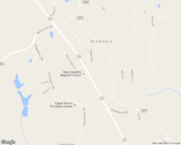 map of restaurants, bars, coffee shops, grocery stores, and more near 2785 Highway 14 in Reidsville