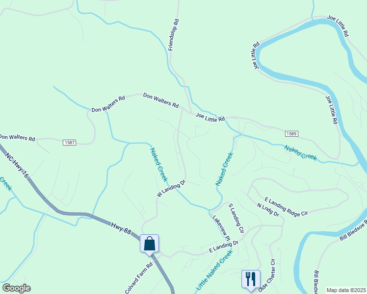 map of restaurants, bars, coffee shops, grocery stores, and more near 810 West Landing Drive in Jefferson
