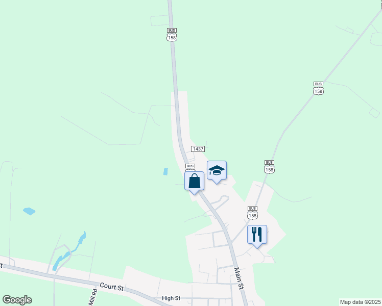 map of restaurants, bars, coffee shops, grocery stores, and more near North Carolina 37 in Gatesville