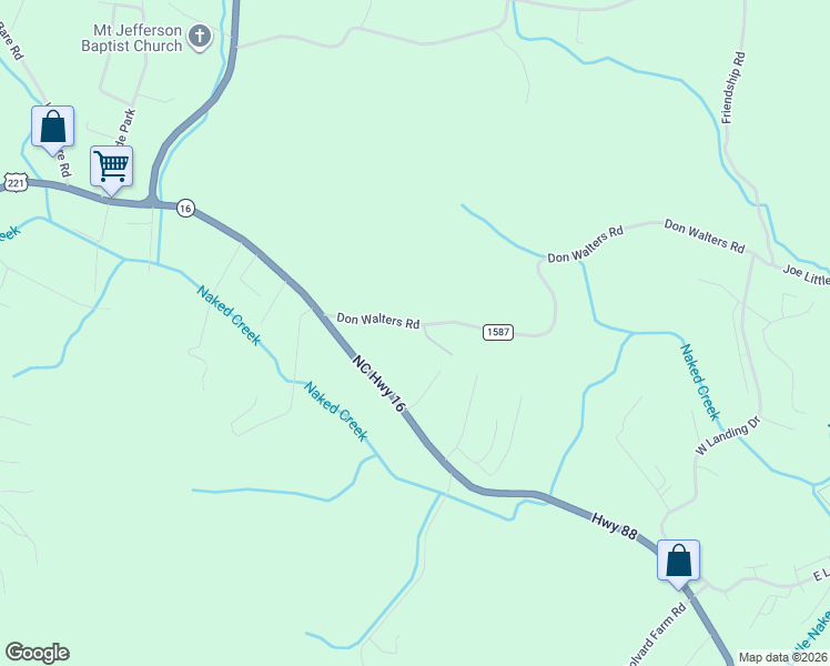 map of restaurants, bars, coffee shops, grocery stores, and more near 130 Lena Way in Jefferson