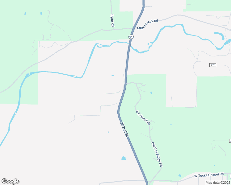 map of restaurants, bars, coffee shops, grocery stores, and more near 5712 North 2nd Street in Little Flock