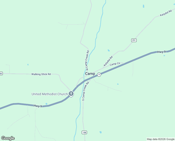 map of restaurants, bars, coffee shops, grocery stores, and more near in Camp