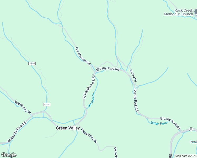 map of restaurants, bars, coffee shops, grocery stores, and more near 133 West Brushy Fork Road in Creston