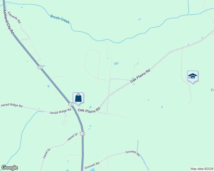 map of restaurants, bars, coffee shops, grocery stores, and more near 2199 Old Oak Plains Rd in Ashland City