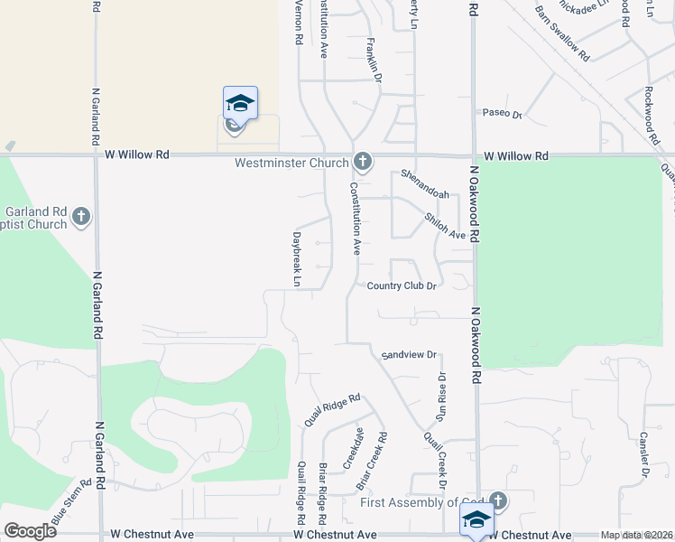 map of restaurants, bars, coffee shops, grocery stores, and more near 1808 Constitution Avenue in Enid