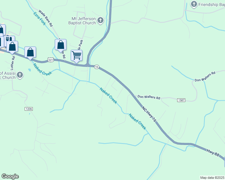 map of restaurants, bars, coffee shops, grocery stores, and more near 170 Bd Lewis Dr in Jefferson