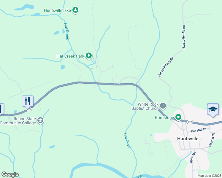 map of restaurants, bars, coffee shops, grocery stores, and more near 2190 Baker Highway in Huntsville