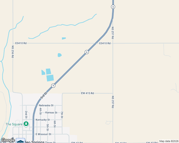 map of restaurants, bars, coffee shops, grocery stores, and more near Oklahoma 8 in Cleo Springs