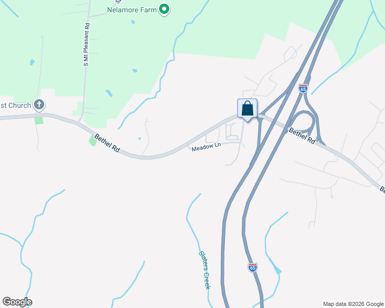 map of restaurants, bars, coffee shops, grocery stores, and more near 2111 Meadow Lane in Goodlettsville