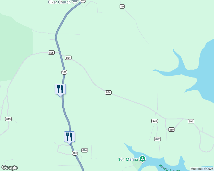 map of restaurants, bars, coffee shops, grocery stores, and more near 650 County Road 804 in Gamaliel