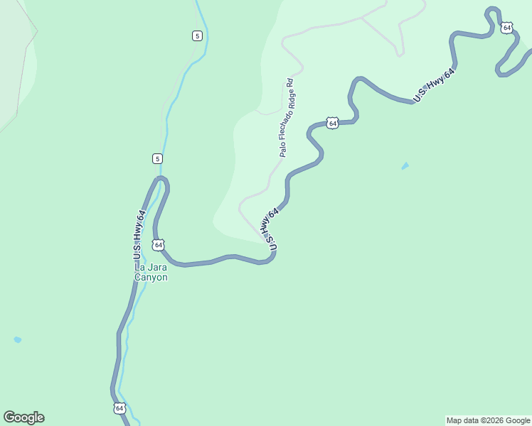 map of restaurants, bars, coffee shops, grocery stores, and more near Palo Flechado Road in Taos