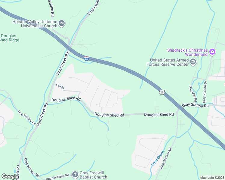 map of restaurants, bars, coffee shops, grocery stores, and more near 167 Circleview Drive in Gray