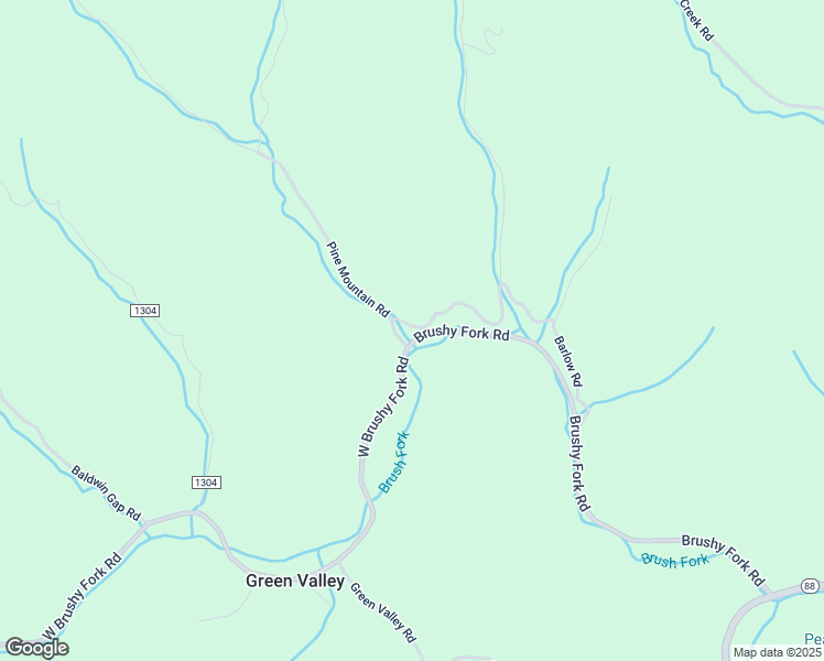 map of restaurants, bars, coffee shops, grocery stores, and more near 1154 West Brushy Fork Road in Creston