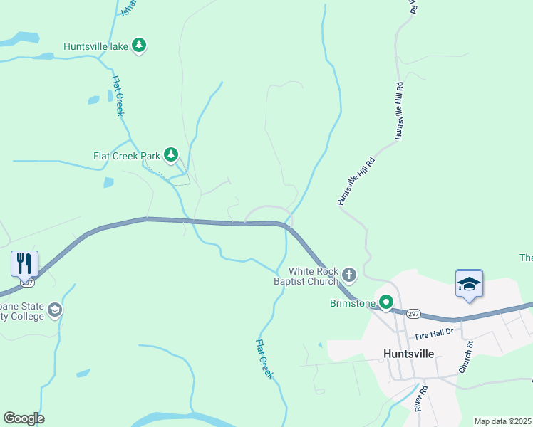 map of restaurants, bars, coffee shops, grocery stores, and more near 272 Rocky Branch Loop in Huntsville