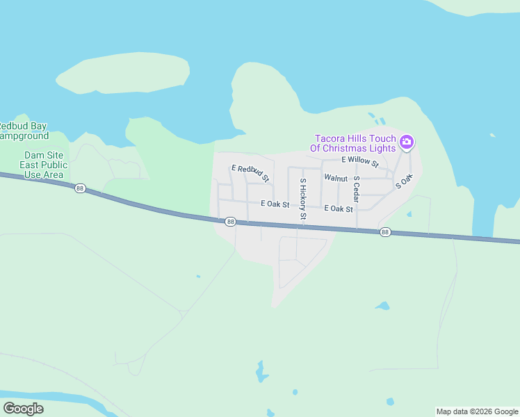 map of restaurants, bars, coffee shops, grocery stores, and more near 9652 East Oak Street in Claremore