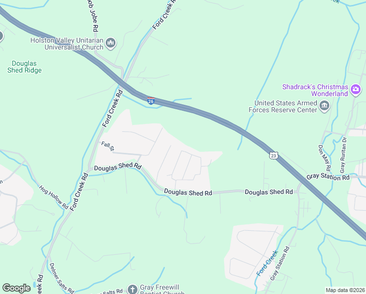 map of restaurants, bars, coffee shops, grocery stores, and more near 167 Circleview Drive in Gray