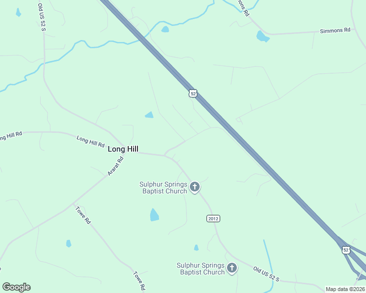 map of restaurants, bars, coffee shops, grocery stores, and more near 150 Springfield Road in Pilot Mountain