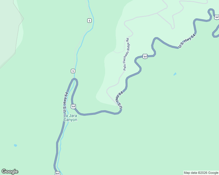 map of restaurants, bars, coffee shops, grocery stores, and more near Palo Flechado Road in Taos