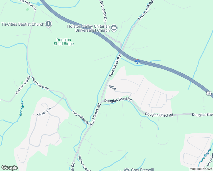 map of restaurants, bars, coffee shops, grocery stores, and more near 117 Fall Street in Gray