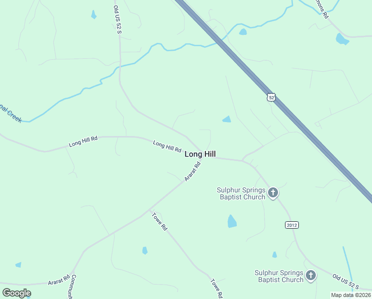 map of restaurants, bars, coffee shops, grocery stores, and more near 1241 Long Hill Road in Pilot Mountain