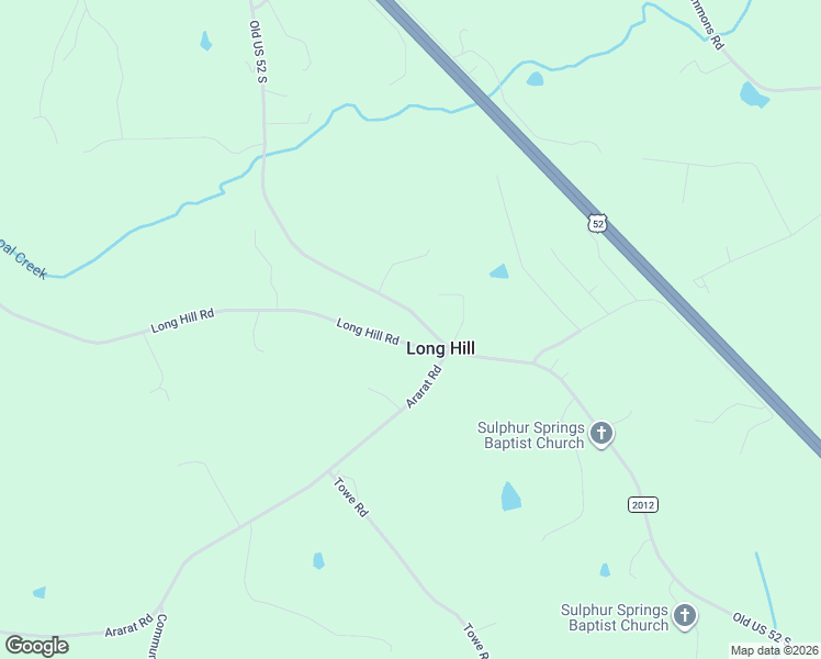 map of restaurants, bars, coffee shops, grocery stores, and more near 1241 Long Hill Road in Pilot Mountain