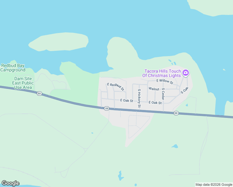 map of restaurants, bars, coffee shops, grocery stores, and more near 9652 East Oak Street in Claremore